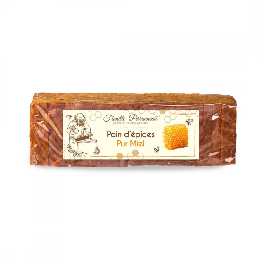 Pain d'épice tranché pur miel avec boîte cadeau