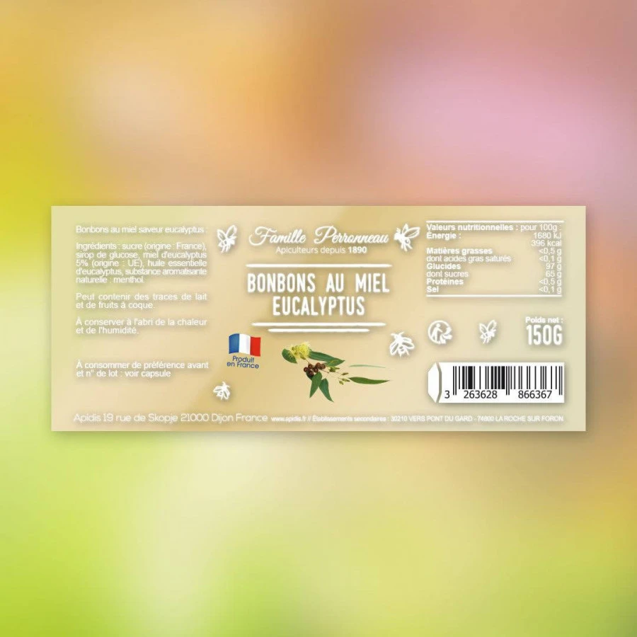 Bonbons miel et eucalyptus