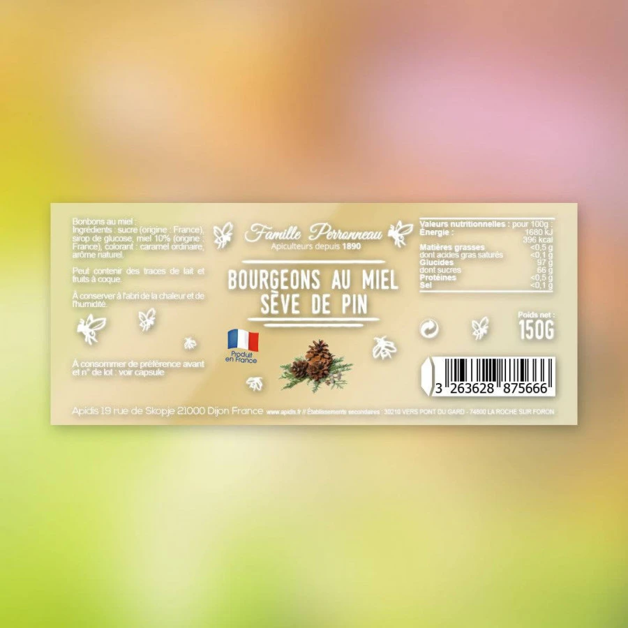 Bonbons bourgeon miel et sève de pin