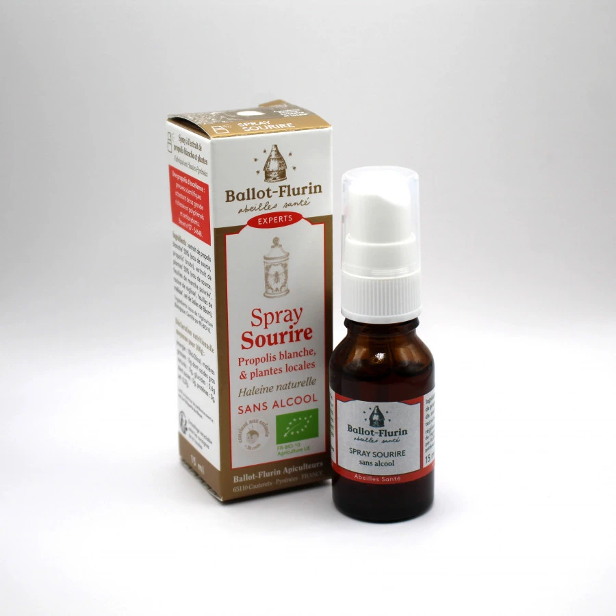 Spray sourire haleine sans alcool pur et naturel