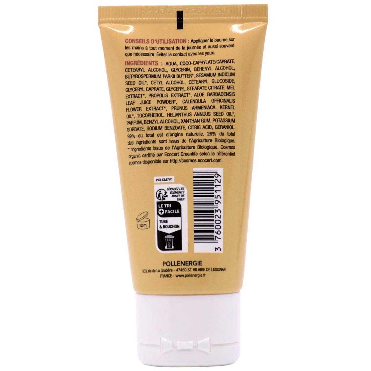 Soin des mains miel, propolis et aloé véra Bio