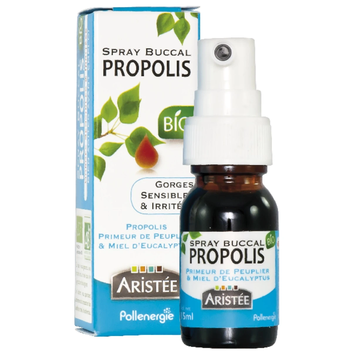 Spray buccal Propolis peuplier et Miel Bio avec alcool