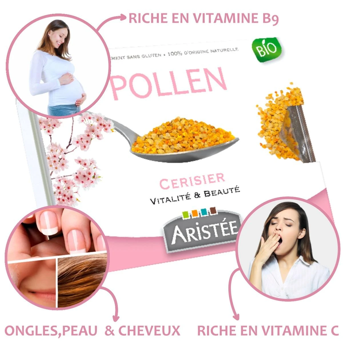 Pollen frais Cerisier Bio