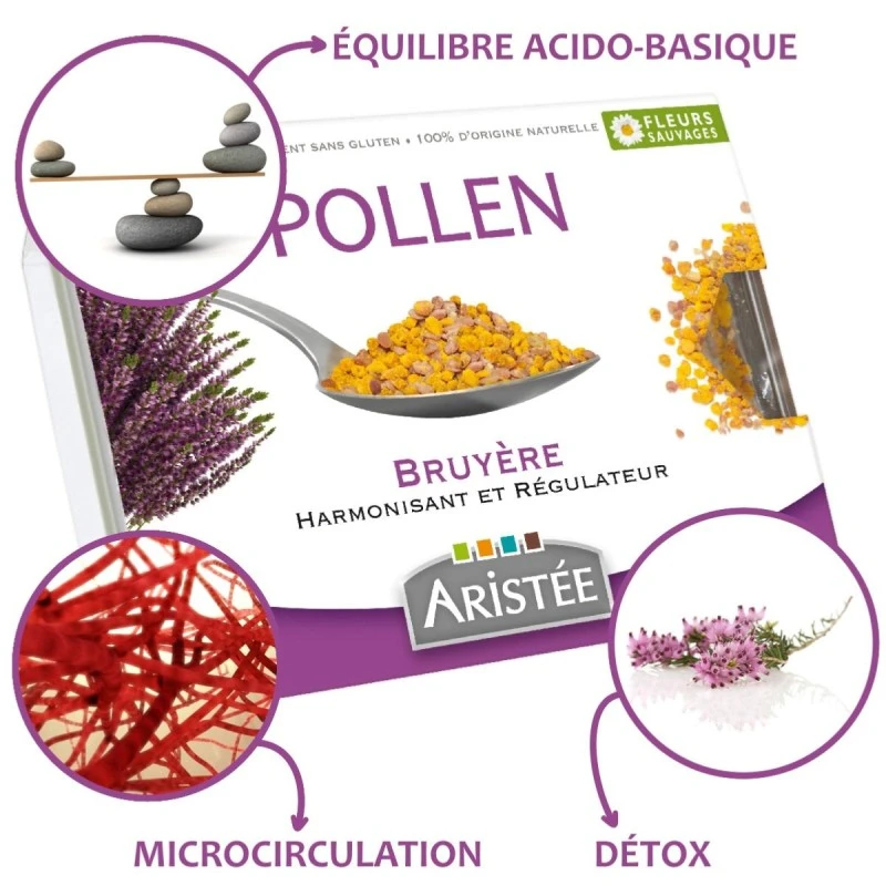 Pollen frais de Bruyère Fleurs Sauvages