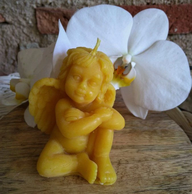 Bougie chérubin cire d'abeille