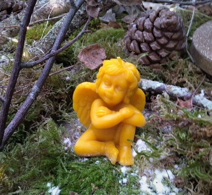 Bougie chérubin cire d'abeille