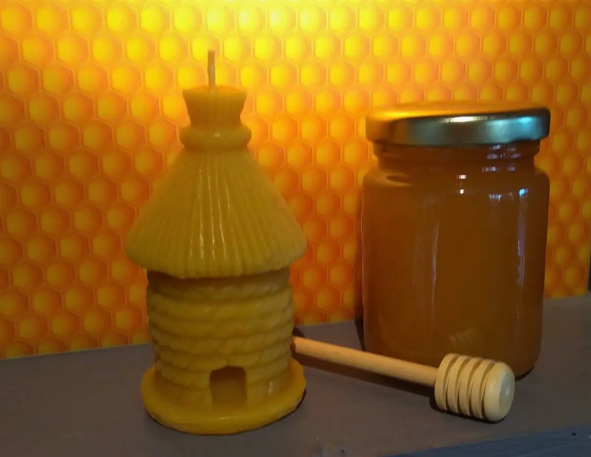 Bougies ruche en paille